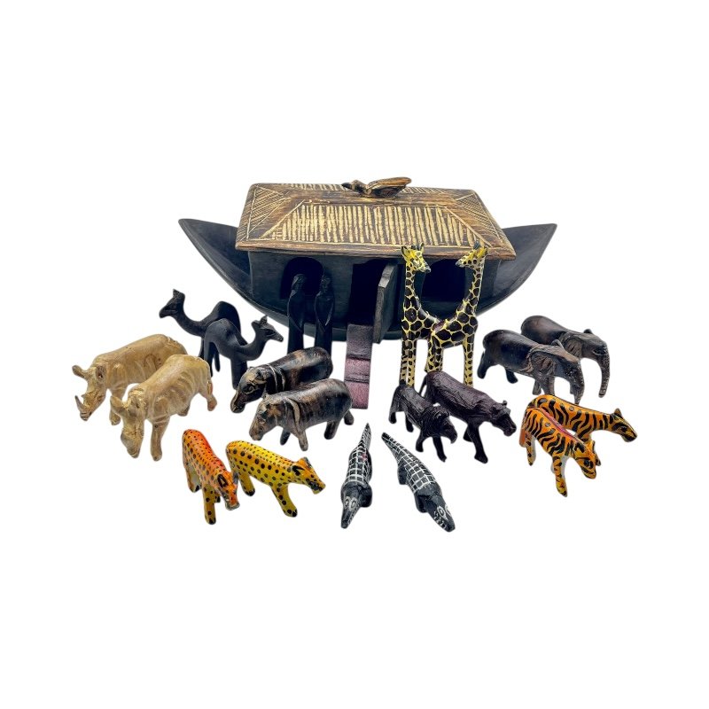 African Handmade Noah’s Ark and African Animals
