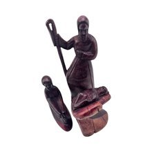 Handcarved Kenyan Jacaranda 3-Piece Nativity