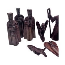 Jacaranda Wood Handcarved Kenyan Nativity Set