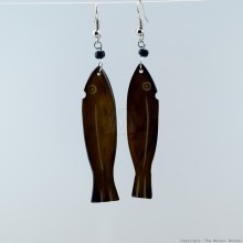 Cow Bone Fish Earrings 704-2-97