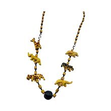 Wanyama Safari Carved Animals Bead Necklace