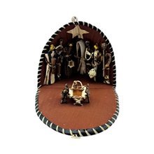 Roses Kitenge Clamshell Banana Fiber Nativity