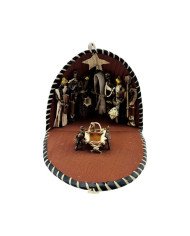 Roses Kitenge Clamshell Banana Fiber Nativity