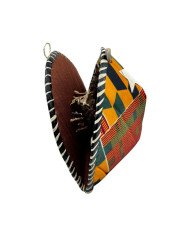 African Kente Clamshell Nativity Open