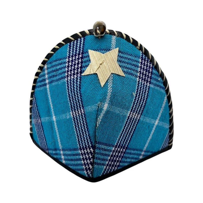 Shuka Blue Plaid African Clamshell Nativity