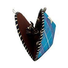 Handcrafted Shuka Blues Clamshell Nativity Open