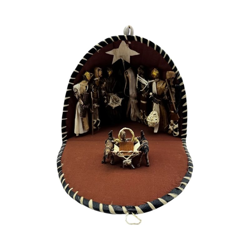 Shuka Blue Plaid African Clamshell Nativity