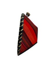 African Handmade Orange Masai Shuka Clamshell Nativity