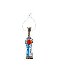 Whimsical Safari Cheetah Pajama Ornament
