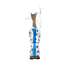 Whimsical Safari Cheetah Blue Pajama Ornament