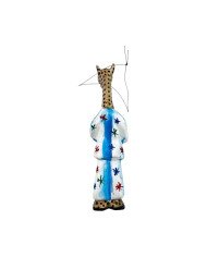 Whimsical Safari Cheetah Blue Pajama Ornament