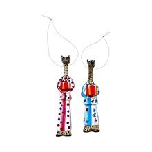 Whimsical Safari Cheetah Pajama Ornament Variations
