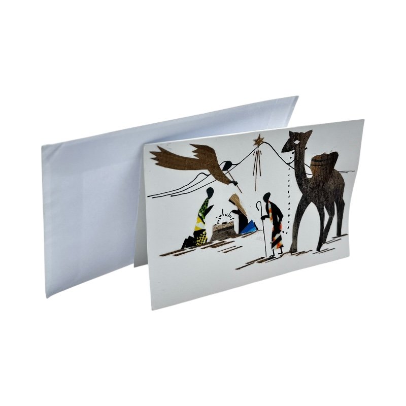 Banana Fiber & Kitenge Nativity Card – Wise Man