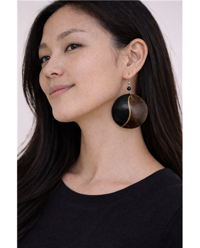 Handmade Katikati Coconut Shell African Earrings