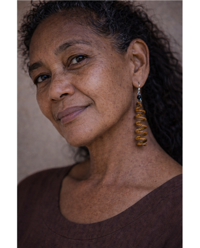 African Handmade Koili Banana Fiber Earrings