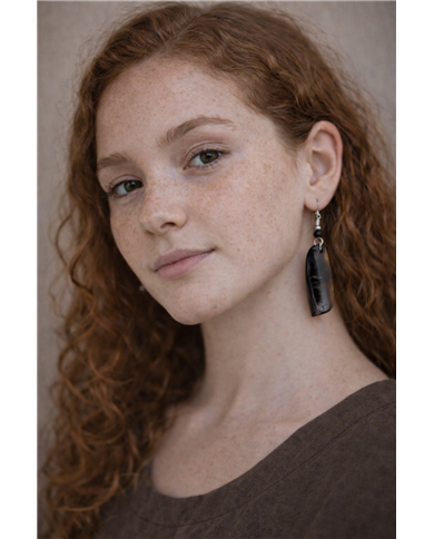 African Handmade Kona Cow Horn Earrings