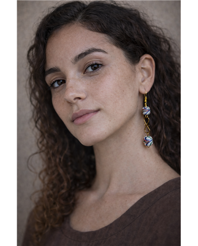 Krobo Glass BeadAfrican Earrings