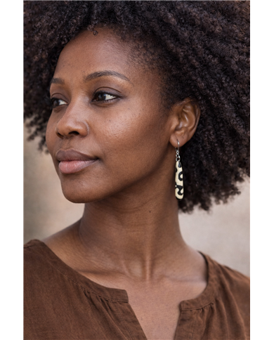 Kujenga Mini African Handmade Batik Bone Earrings