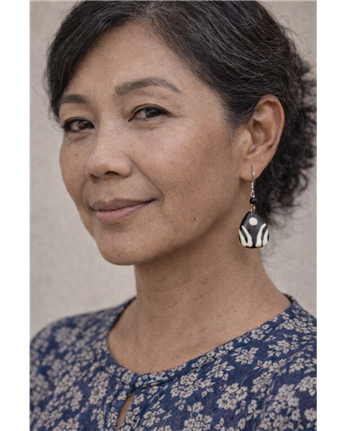 Kupanda Handmade African Batik Bone Earrings