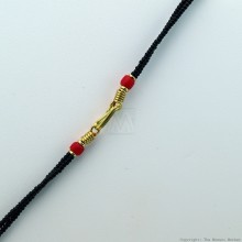Maasai Trade Bead Brass Strand Necklace 119-90